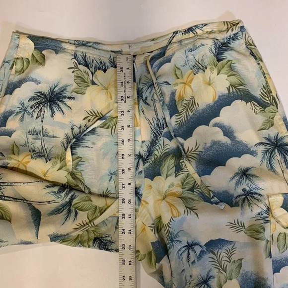 Tommy Bahama Women's‎ Hawaiian Floral Drawstring Straight Pants Size 8 - Picture 12 of 13